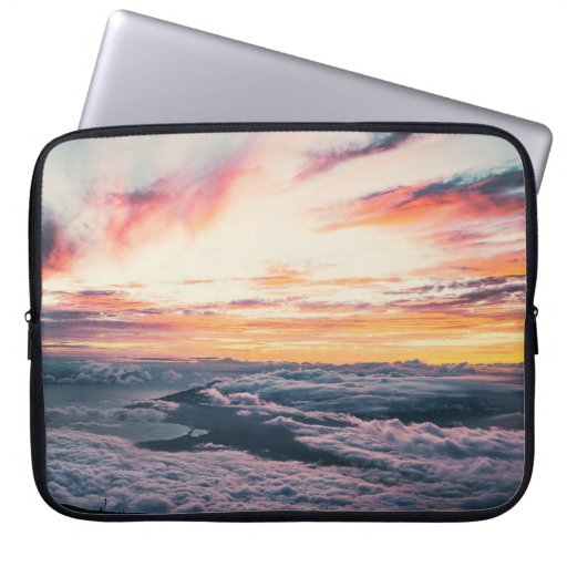 WHITE CLOUDS AT GOLDEN HOUR LAPTOP SLEEVE