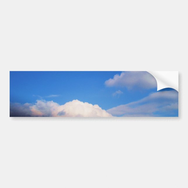 White Clouds & Blue Sky Bumper Sticker (Front)