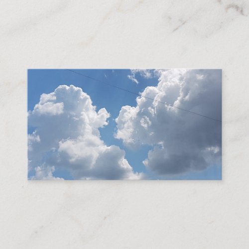 White Clouds  Blue Sky Business Cards 2019