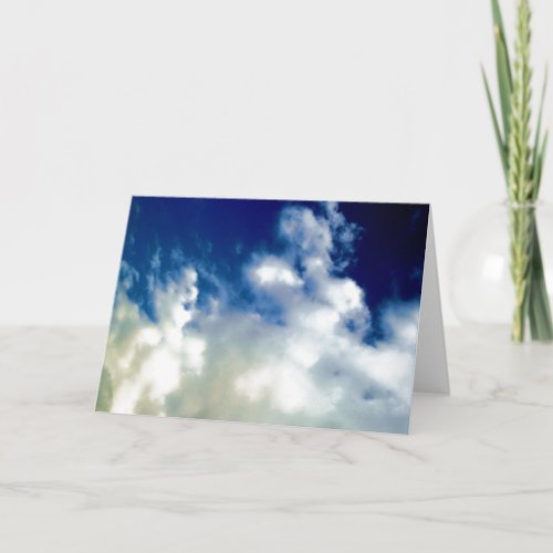 White Clouds  Blue Sky Card