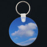 White Clouds & Blue Sky Keychain<br><div class="desc">White Clouds In A Clear Blue Sky - White Clouds In Blue Skies - Nature Landscape Art Photography - White Clouds and Blue Sky - Summer Sky</div>