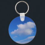 White Clouds & Blue Sky Keychain<br><div class="desc">White Clouds In A Clear Blue Sky - White Clouds In Blue Skies - Nature Landscape Art Photography - White Clouds and Blue Sky - Summer Sky</div>
