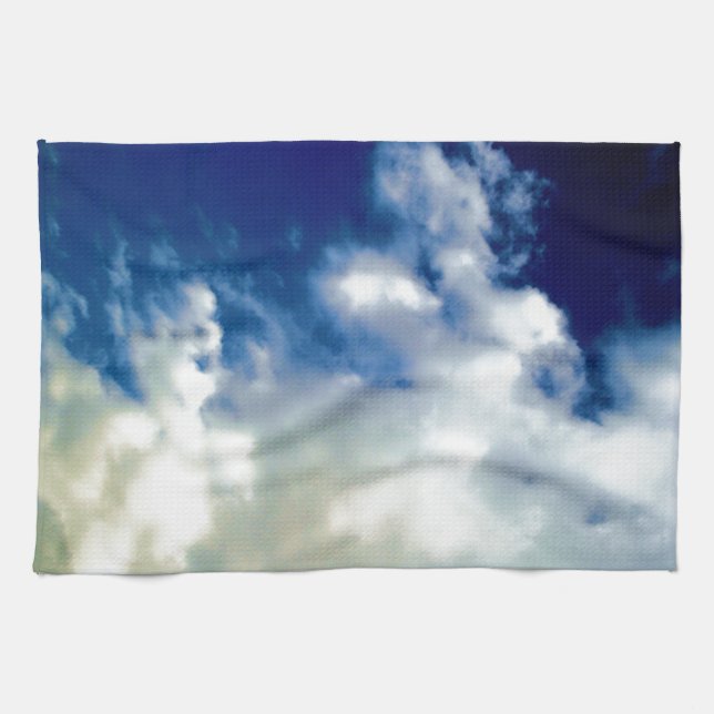 White Clouds & Blue Sky Kitchen Towel (Horizontal)