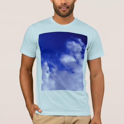 White Clouds  Blue Sky T_Shirt