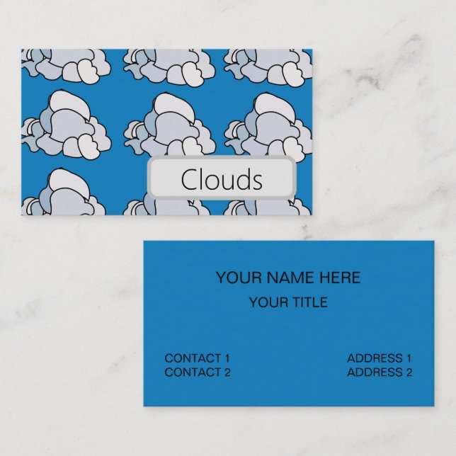 White Clouds Business Card (Front/Back)