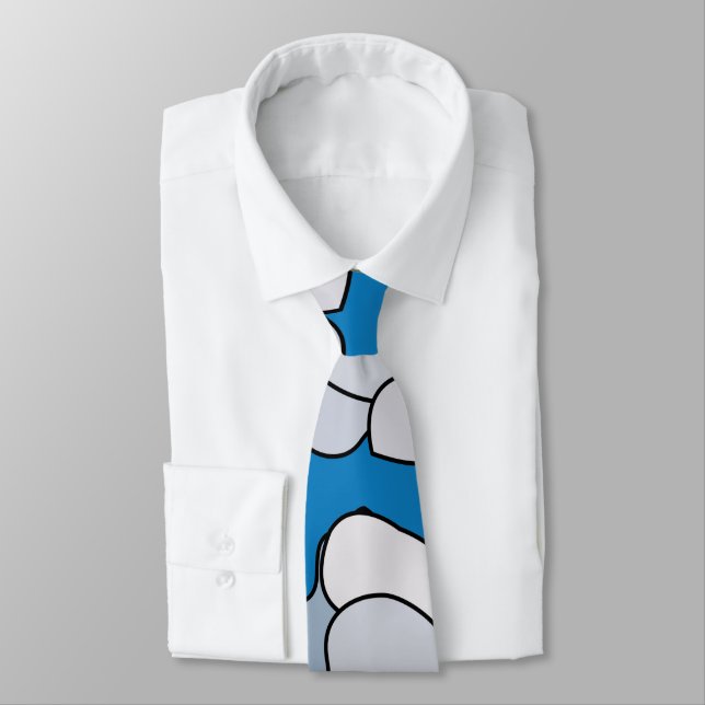 White Clouds Neck Tie (Tied)