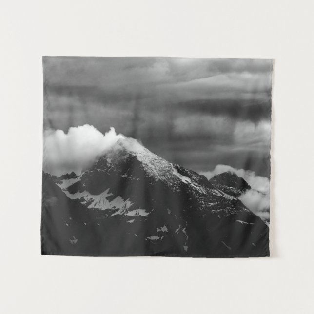White clouds over the dark mountains tapestry (Front (Horizontal))