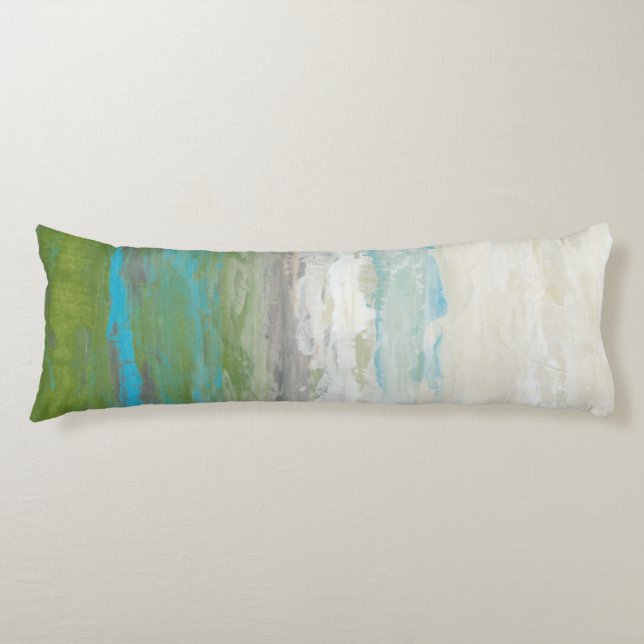 White Clouds Overlooking Beautiful Landscape Body Pillow (Front)