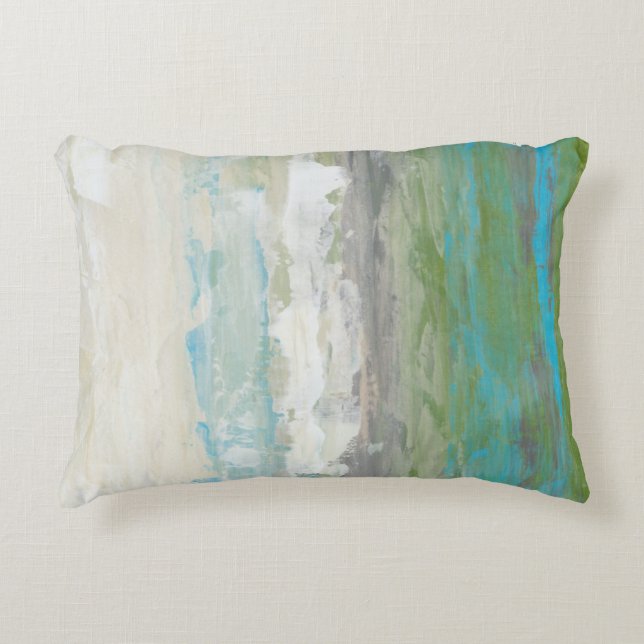 White Clouds Overlooking Beautiful Landscape Decorative Pillow (Front)