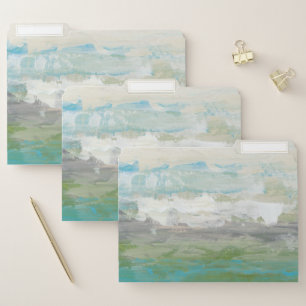 White Clouds Overlooking Beautiful Landscape File Folder