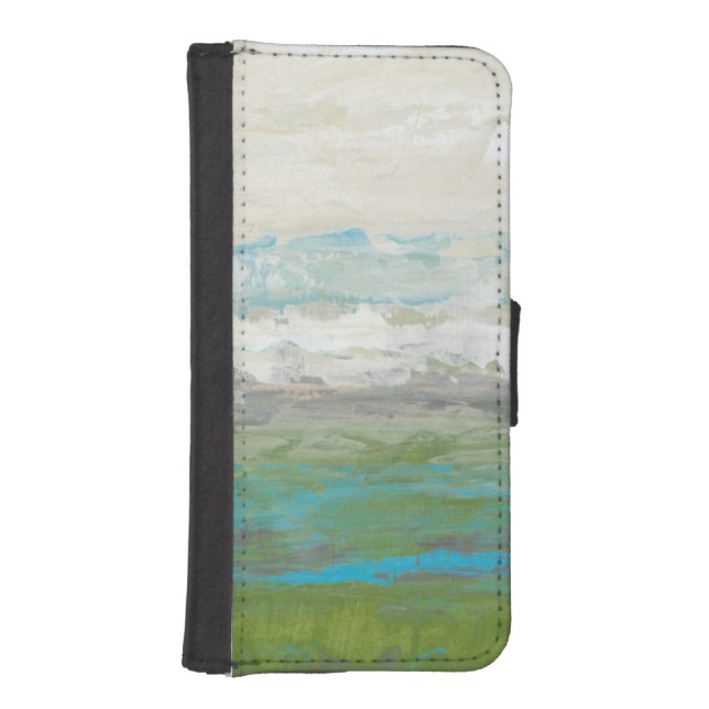 White Clouds Overlooking Beautiful Landscape iPhone Wallet Case (Front)