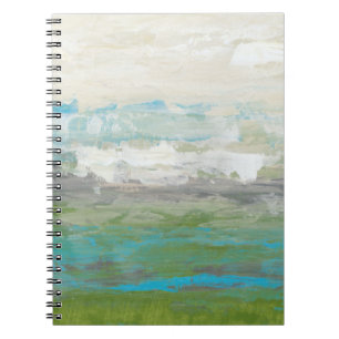 White Clouds Overlooking Beautiful Landscape Notebook