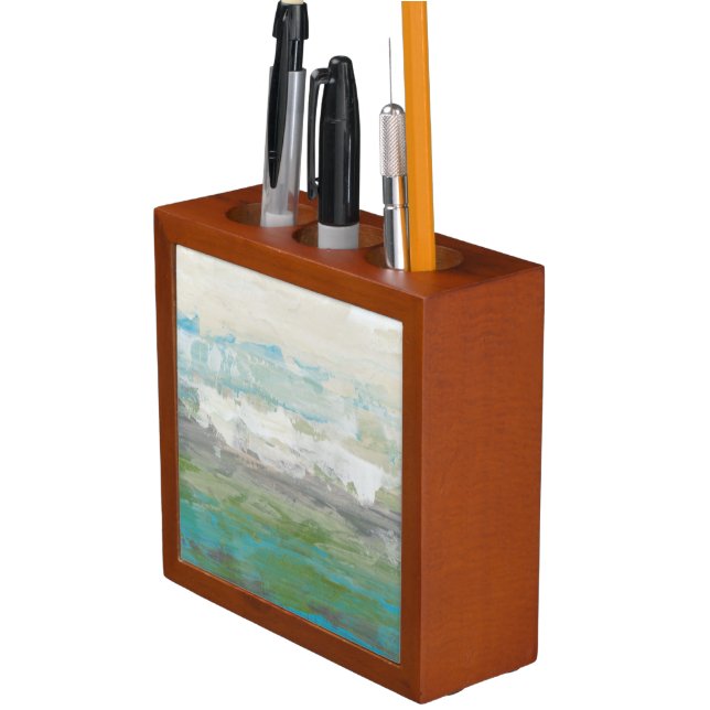 White Clouds Overlooking Beautiful Landscape Pencil Holder (In Situ)