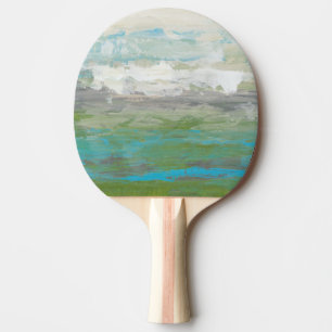 White Clouds Overlooking Beautiful Landscape Ping-Pong Paddle