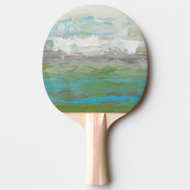 White Clouds Overlooking Beautiful Landscape Ping-Pong Paddle (Front)