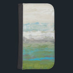 White Clouds Overlooking Beautiful Landscape Galaxy S4 Wallet Case<br><div class="desc">Jennifer Goldberger painted this beautiful landscape piece. White clouds are overlooking an amazing blue lake surrounded by gorgeous green grass. The colors are vivid and the detail is immaculate. Purchase your print now!</div>