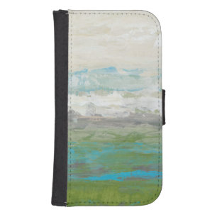 White Clouds Overlooking Beautiful Landscape Galaxy S4 Wallet Case