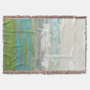 White Clouds Overlooking Beautiful Landscape Throw Blanket