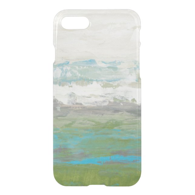 White Clouds Overlooking Beautiful Landscape Uncommon iPhone Case (Back)
