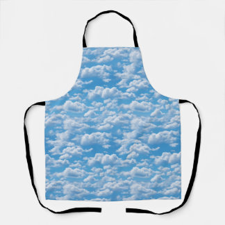 White Clouds Pattern On A Blue Sky Backgroud Apron