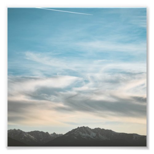 White clouds photo print
