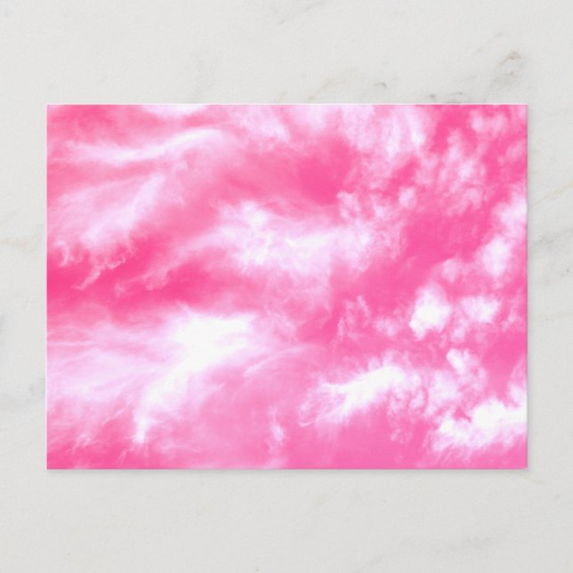 White Clouds Pink Sky Postcard (Front)