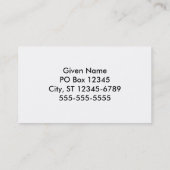 White Clouds Pink Sky Tinted Photo Business Card (Back)