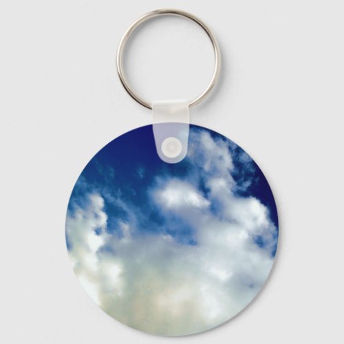 White Clouds  Sky Keychain