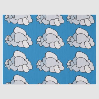 White Clouds Tissue Paper