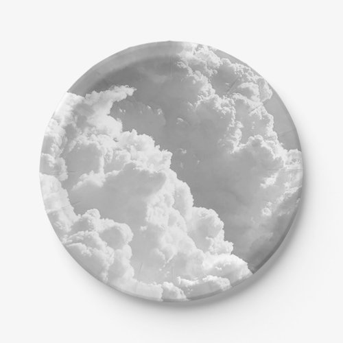 White Clouds Weather Graphics Cloudy Clipart Paper Plates