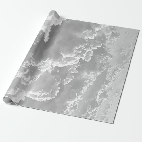 White Clouds Weather Graphics Cloudy Clipart Wrapping Paper