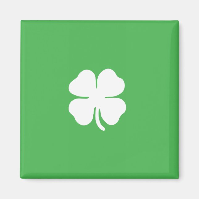 White Clover Leaf Magnet (Front)