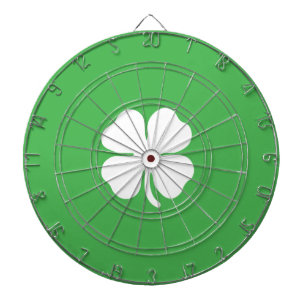 White Clover Leaf Metal Cage Dartboard With Darts