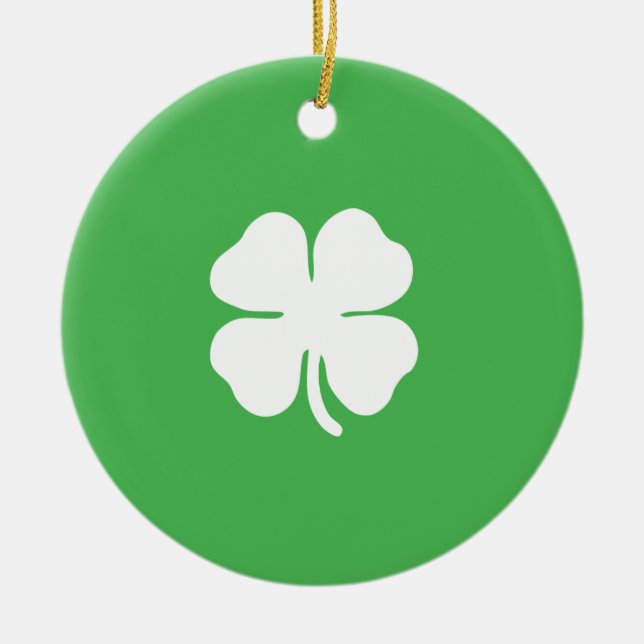 White Clover Leaf Ornament (Front)