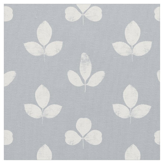 White Clover on Gray Fabric (Close Up)