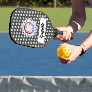 White Clover Ribbon by Kenneth Yoncich Pickleball Paddle
