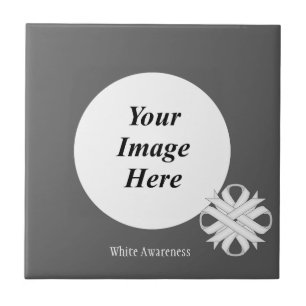 White Clover Ribbon Template by Kenneth Yoncich Ceramic Tile