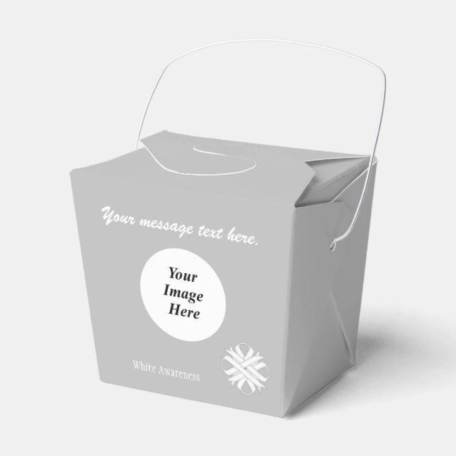 White Clover Ribbon Template by Kenneth Yoncich Favor Boxes (Front Side)