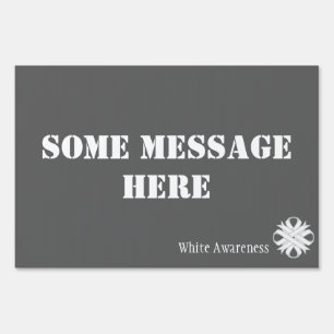 White Clover Ribbon Template by Kenneth Yoncich Yard Sign