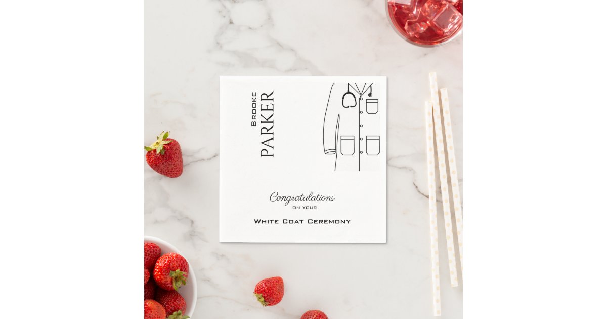 White Coat Ceremony Congratulations Doctor Napkins Zazzle