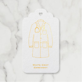 White Coat Ceremony Congratulations New Doctor Foil Gift Tags