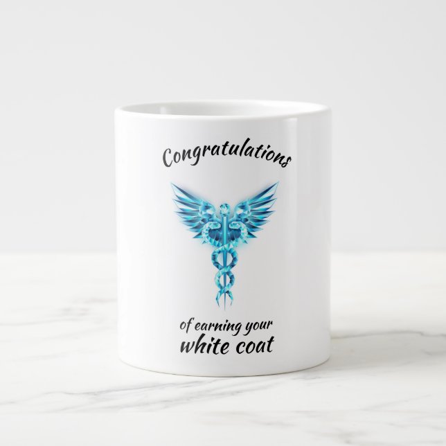 White Coat Ceremony Crystal Medical  Giant Coffee Mug (Front)