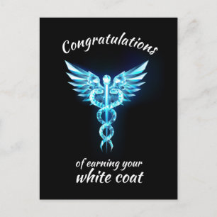 White Coat Ceremony Crystal Medical Holiday Postcard