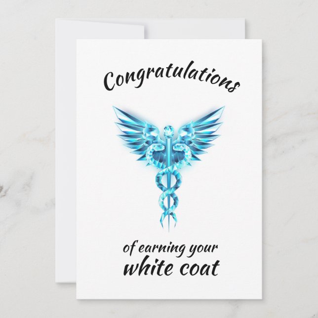 White Coat Ceremony Crystal Medical  Invitation (Front)