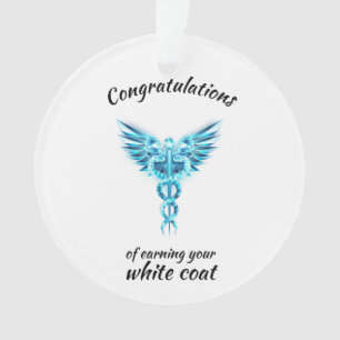 White Coat Ceremony Crystal Medical  Ornament