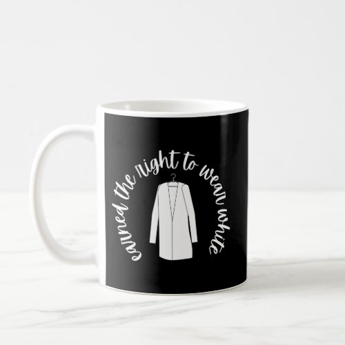 White Coat Ceremony _ Earned The Right To Wear Whi Coffee Mug