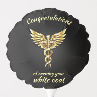 White Coat Ceremony Gold Medical Balloon