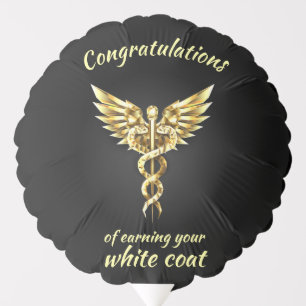 White Coat Ceremony Gold Medical Balloon