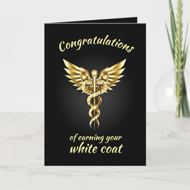 White Coat Ceremony Gold Medical  Card (Front)