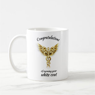 White Coat Ceremony Gold Medical Coffee Mug